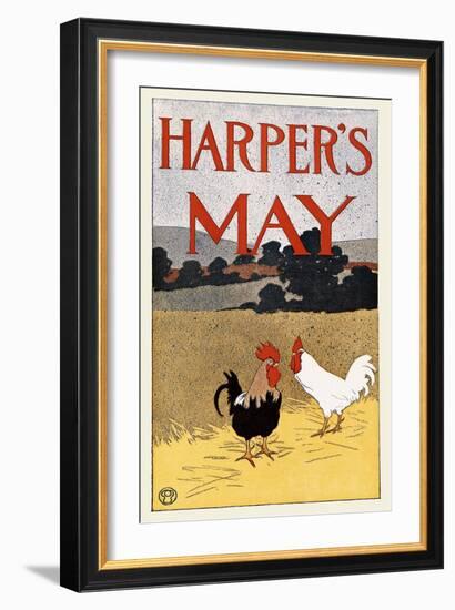 Harper's May-Edward Penfield-Framed Art Print