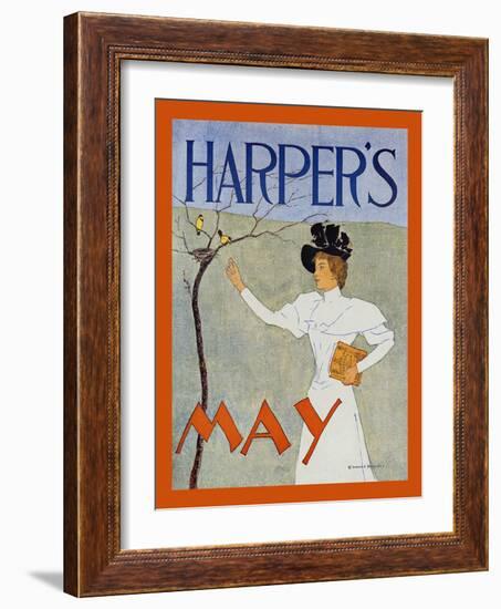 Harper's May-Edward Penfield-Framed Art Print