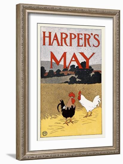 Harper's May-Edward Penfield-Framed Art Print