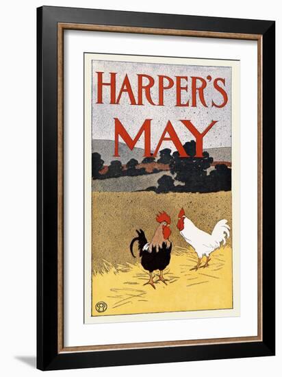 Harper's May-Edward Penfield-Framed Art Print