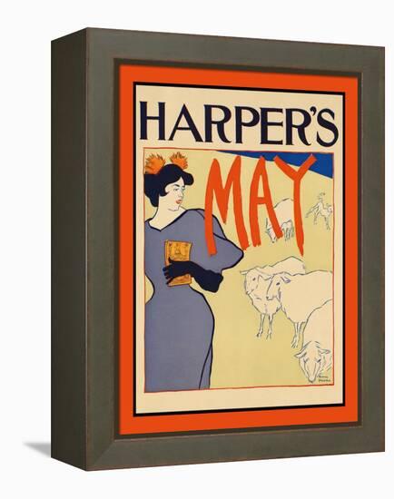 Harper's May-Edward Penfield-Framed Stretched Canvas