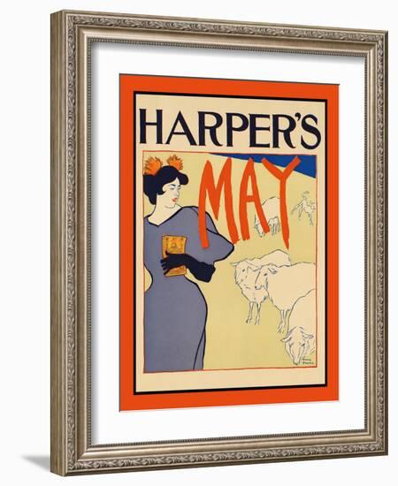 Harper's May-Edward Penfield-Framed Art Print