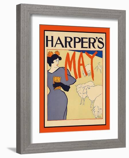 Harper's May-Edward Penfield-Framed Art Print