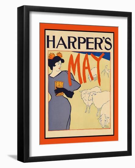 Harper's May-Edward Penfield-Framed Art Print