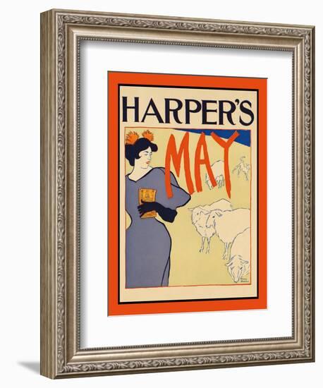 Harper's May-Edward Penfield-Framed Art Print