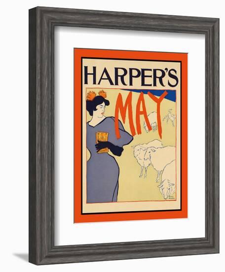 Harper's May-Edward Penfield-Framed Art Print