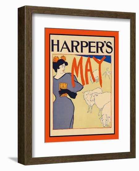 Harper's May-Edward Penfield-Framed Art Print