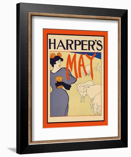 Harper's May-Edward Penfield-Framed Art Print