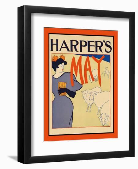 Harper's May-Edward Penfield-Framed Art Print