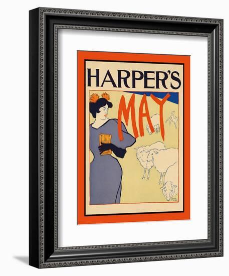 Harper's May-Edward Penfield-Framed Art Print