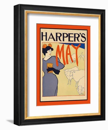 Harper's May-Edward Penfield-Framed Art Print