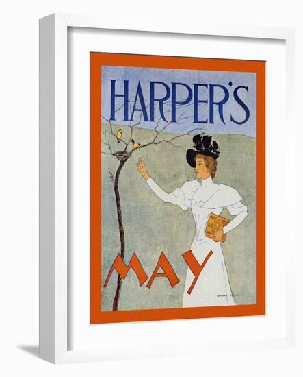 Harper's May-Edward Penfield-Framed Art Print