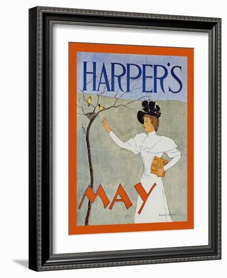 Harper's May-Edward Penfield-Framed Art Print