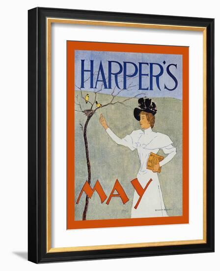 Harper's May-Edward Penfield-Framed Art Print