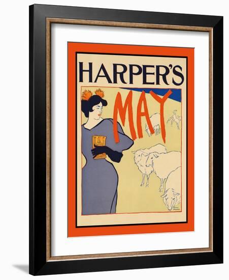 Harper's May-Edward Penfield-Framed Art Print