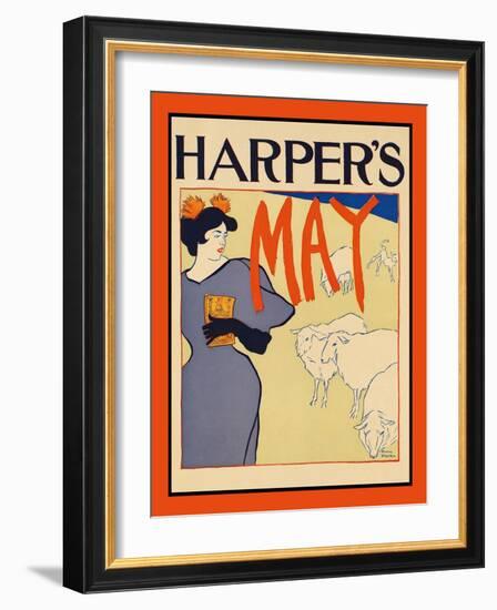 Harper's May-Edward Penfield-Framed Art Print