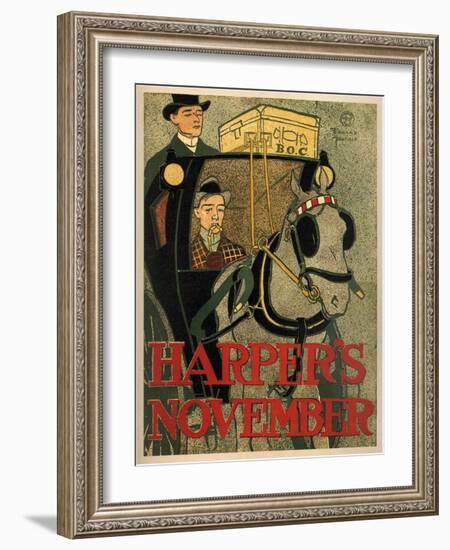 Harper's November, 1896-Edward Penfield-Framed Giclee Print