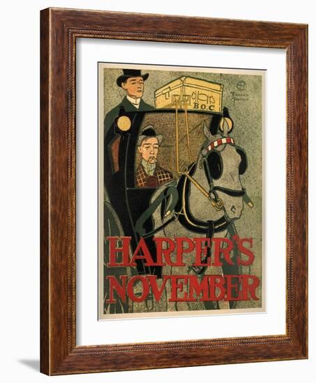 Harper's November, 1896-Edward Penfield-Framed Giclee Print