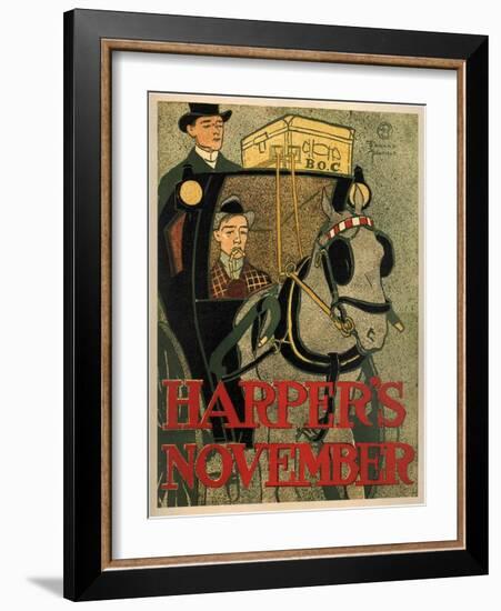 Harper's November, 1896-Edward Penfield-Framed Giclee Print