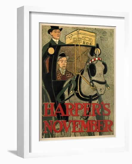 Harper's November, 1896-Edward Penfield-Framed Giclee Print