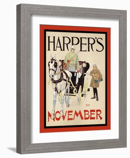 Harper's November-Edward Penfield-Framed Art Print