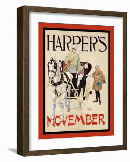 Harper's November-Edward Penfield-Framed Art Print