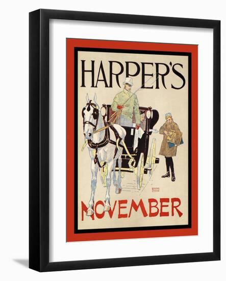 Harper's November-Edward Penfield-Framed Art Print