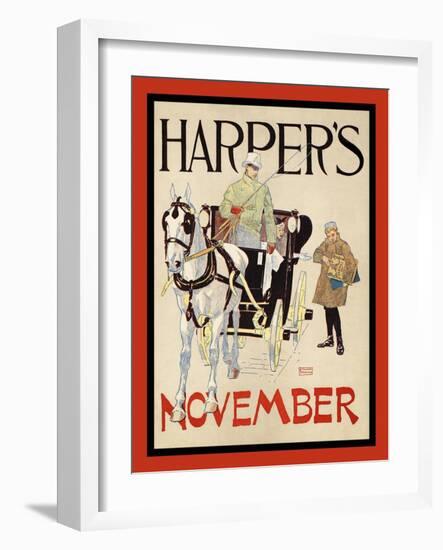 Harper's November-Edward Penfield-Framed Art Print