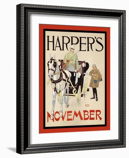 Harper's November-Edward Penfield-Framed Art Print