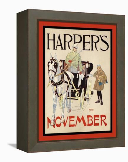 Harper's November-Edward Penfield-Framed Stretched Canvas