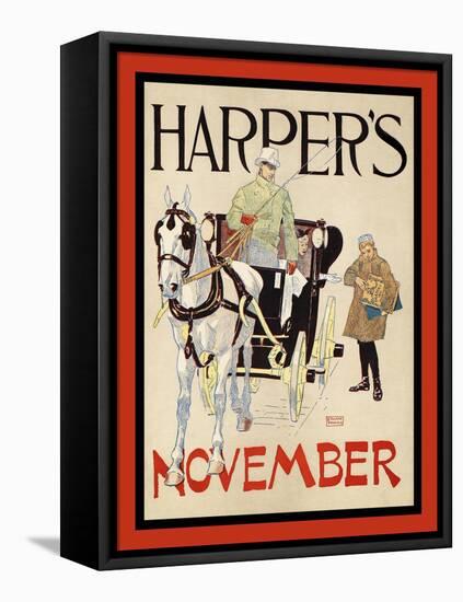 Harper's November-Edward Penfield-Framed Stretched Canvas