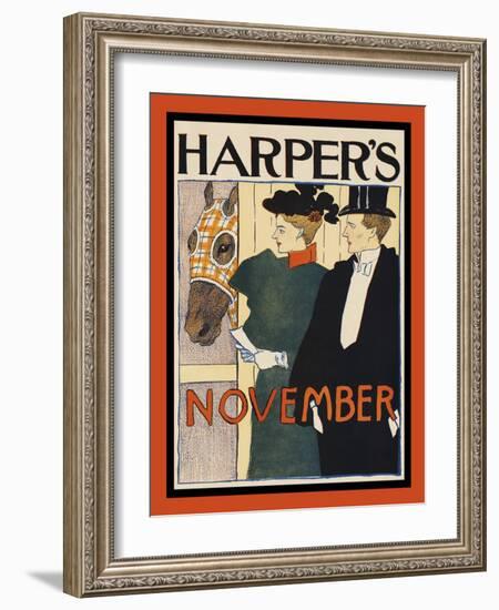 Harper's November-Edward Penfield-Framed Art Print