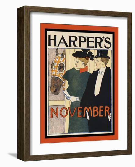 Harper's November-Edward Penfield-Framed Art Print