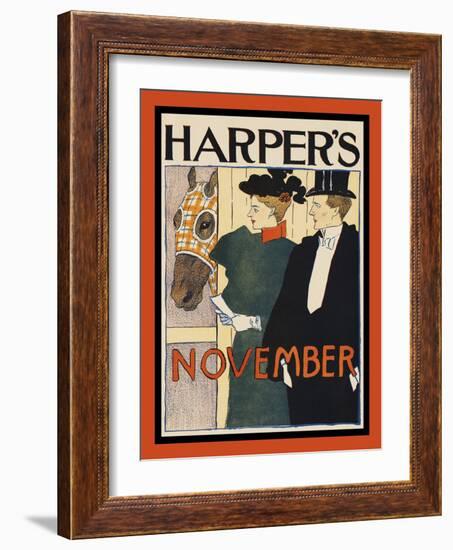 Harper's November-Edward Penfield-Framed Art Print