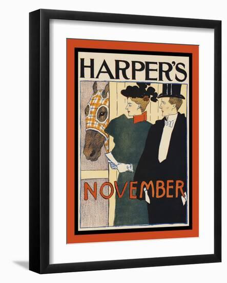 Harper's November-Edward Penfield-Framed Art Print