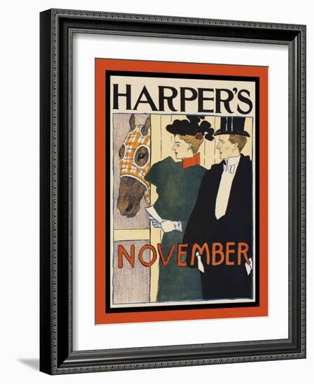 Harper's November-Edward Penfield-Framed Art Print