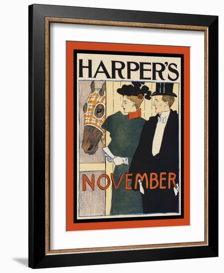 Harper's November-Edward Penfield-Framed Art Print