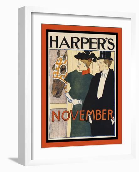 Harper's November-Edward Penfield-Framed Art Print