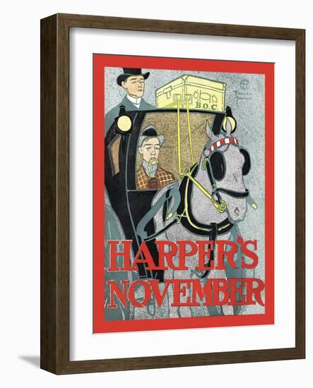 Harper's November-Edward Penfield-Framed Art Print