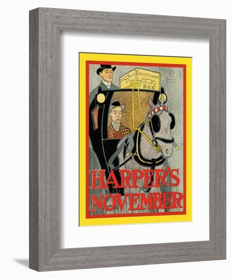 Harper's November-Edward Penfield-Framed Art Print