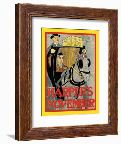 Harper's November-Edward Penfield-Framed Art Print