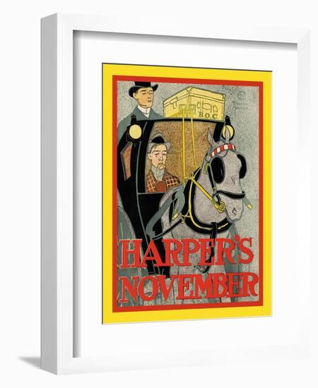 Harper's November-Edward Penfield-Framed Art Print