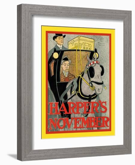 Harper's November-Edward Penfield-Framed Art Print