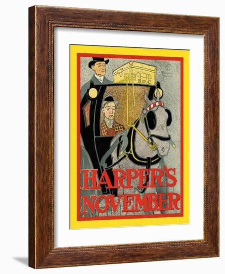 Harper's November-Edward Penfield-Framed Art Print