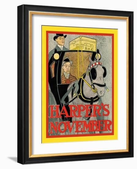 Harper's November-Edward Penfield-Framed Art Print