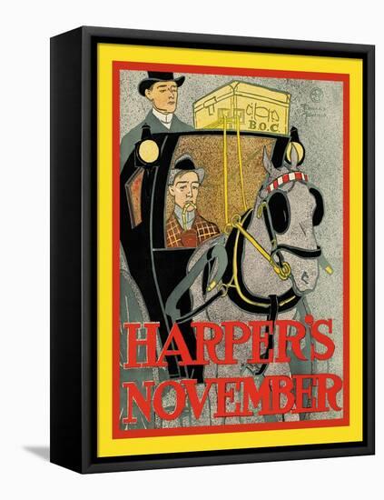 Harper's November-Edward Penfield-Framed Stretched Canvas