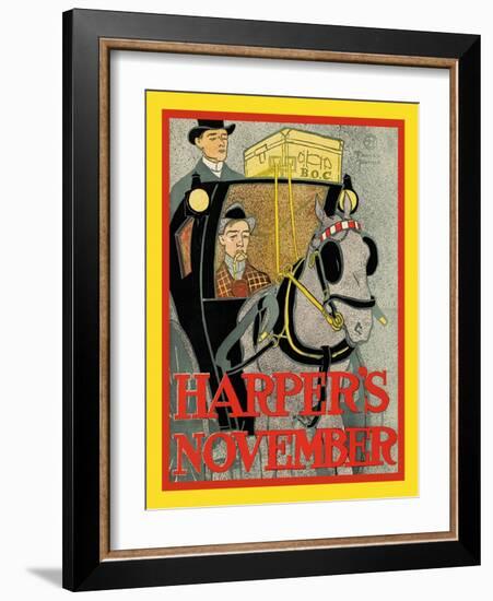 Harper's November-Edward Penfield-Framed Art Print