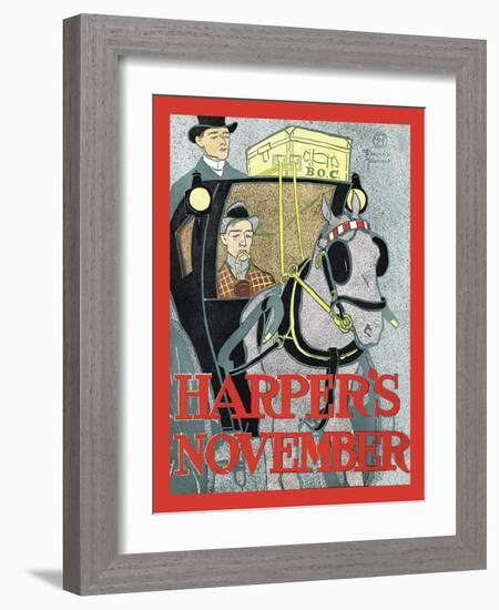 Harper's November-Edward Penfield-Framed Art Print