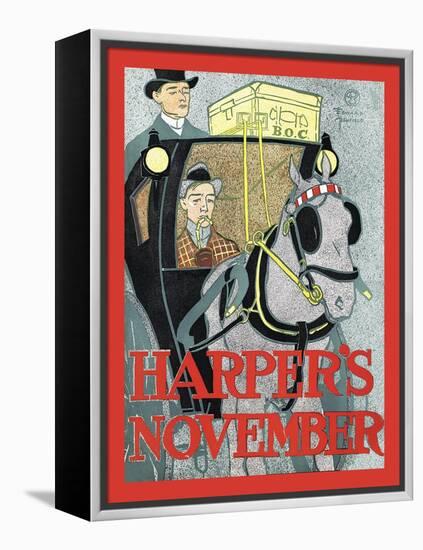 Harper's November-Edward Penfield-Framed Stretched Canvas