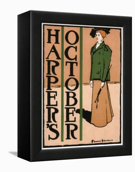 Harper's October, 1895-Edward Penfield-Framed Premier Image Canvas